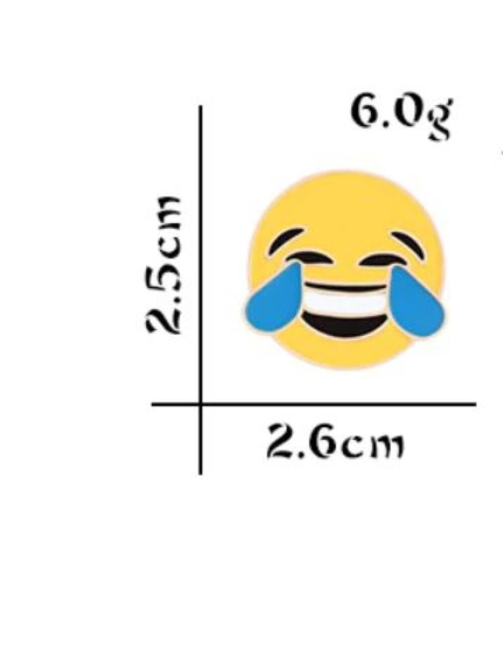 Smiling Laughing Tears Face Emoji Pin Brooch